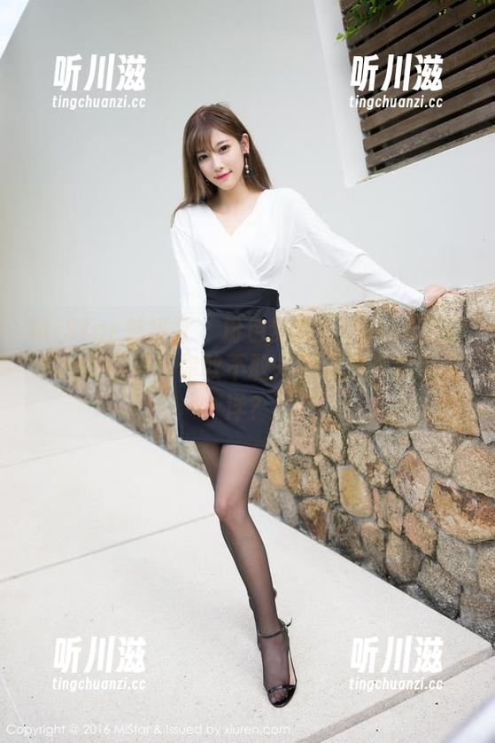 MiStar魅妍社 - 粉色梦境：Olivia童安琪的美图集，你敢不敢一起跳进色彩的海洋？